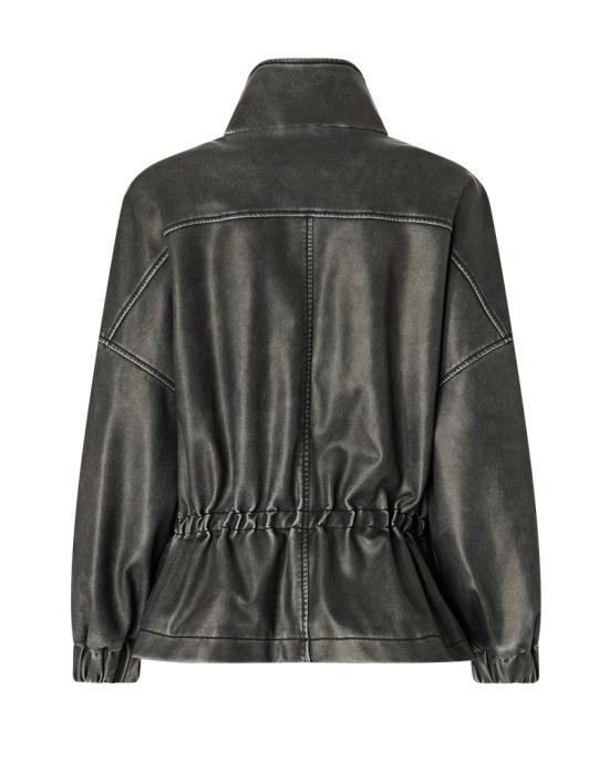 26FW 핑코 가죽 자켓 5668565 Black - PINKO