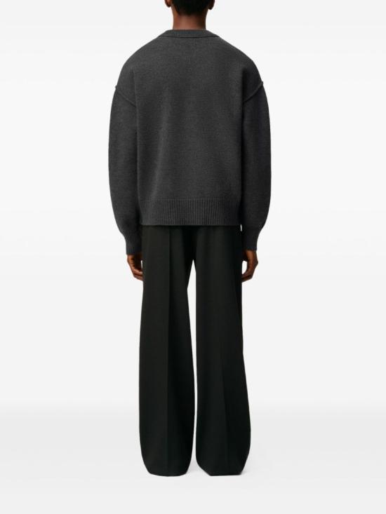 26FW 아미 빅 하트 울 크루넥 스웨터 UKS838 018 084 Grey - AMI