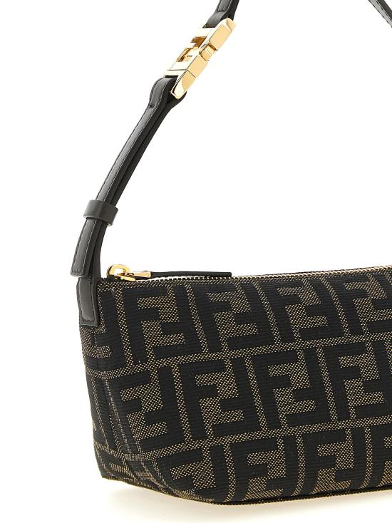 26FW 펜디 바니티 FF 자카드 스몰 파우치 8BS124B17AF14YN Brown - FENDI