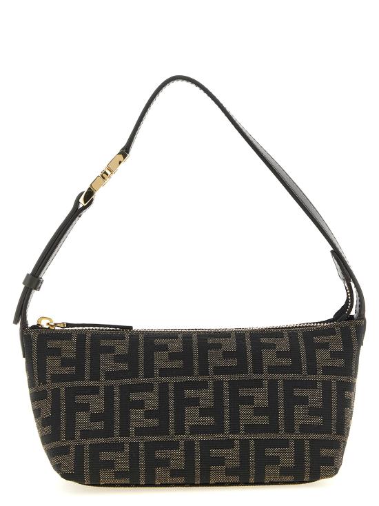 26FW 펜디 바니티 FF 자카드 스몰 파우치 8BS124B17AF14YN Brown