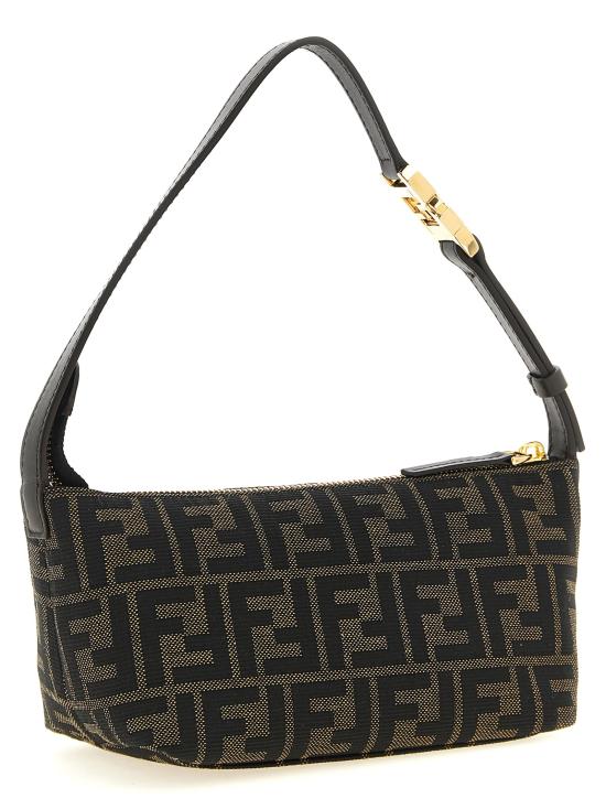 26FW 펜디 바니티 FF 자카드 스몰 파우치 8BS124B17AF14YN Brown - FENDI