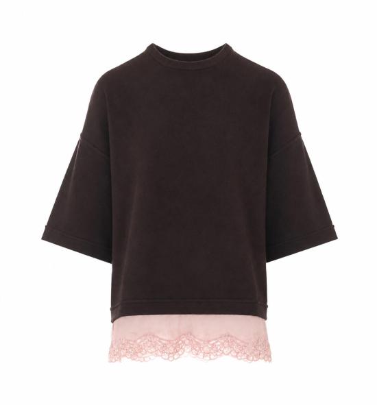 26FW 핑코 반팔 티셔츠 107341 A3GELN6 BROWN