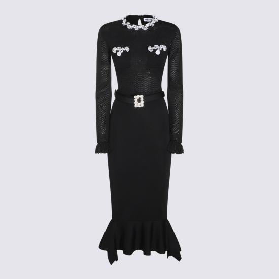 26FW 셀프 포트레이트 미디 원피스 AW26085MC B BLACK - SELF PORTRAIT