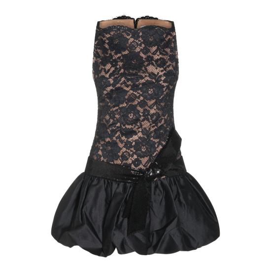 26FW 셀프 포트레이트 미디 원피스 AW26013S B BLACK