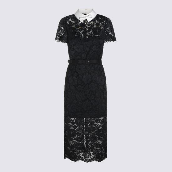 26FW 셀프 포트레이트 미디 원피스 AW26019MA B BLACK - SELF PORTRAIT