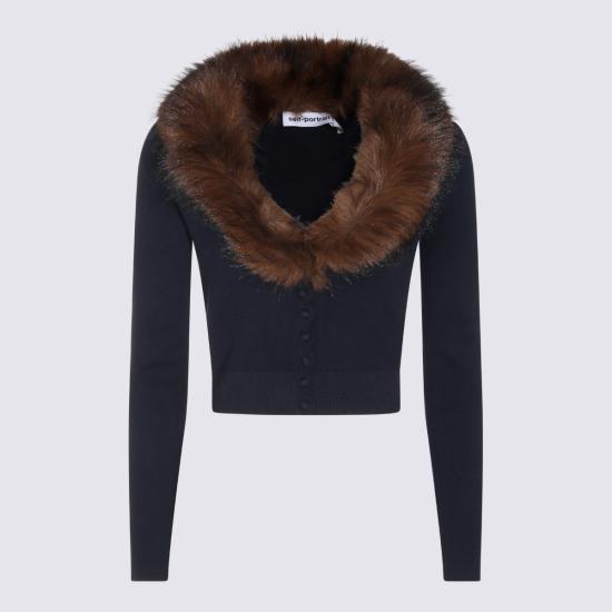 26FW 셀프 포트레이트 스웨터 AW26148CA N NAVY - SELF PORTRAIT