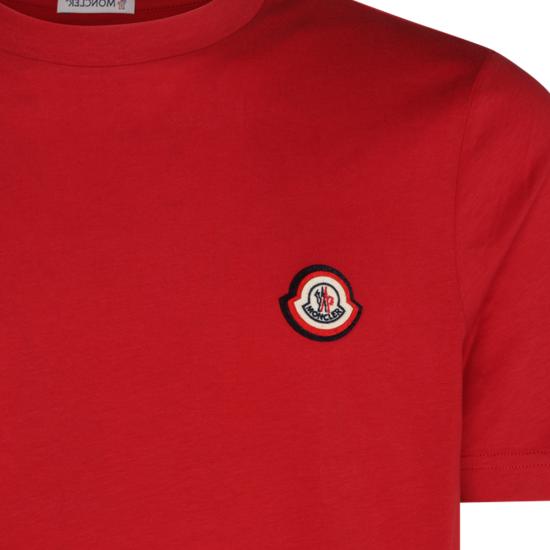 26FW 몽클레어 코튼 로고 패치 반팔 티셔츠 L20918C00045 89B8Y45D RED - MONCLER