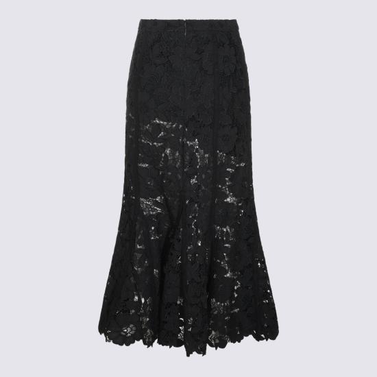 26FW 셀프 포트레이트 롱 스커트 AW26049MSK B BLACK - SELF PORTRAIT