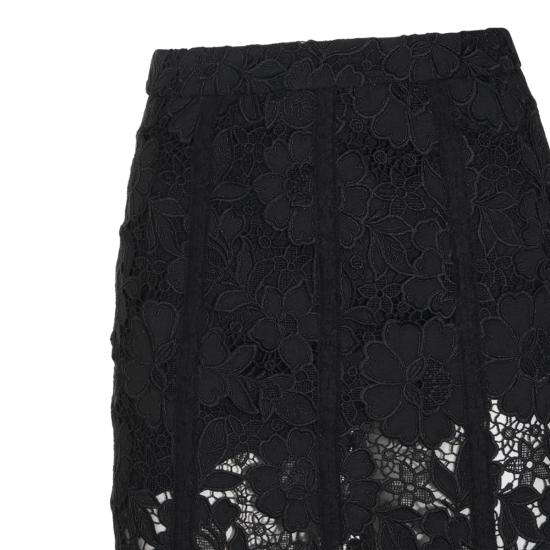 26FW 셀프 포트레이트 롱 스커트 AW26049MSK B BLACK - SELF PORTRAIT