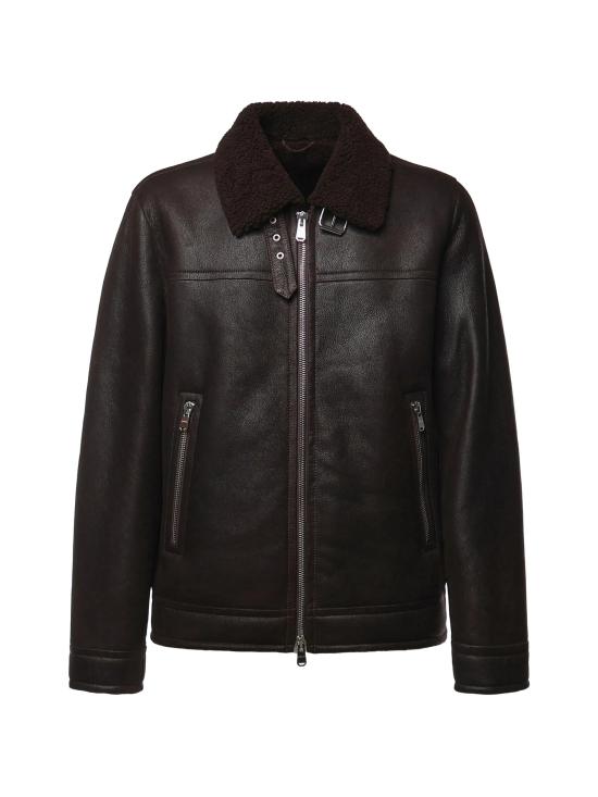 26FW 돈답 가죽 자켓 JU026PL0547U XXX 737 CHOCOLATE
