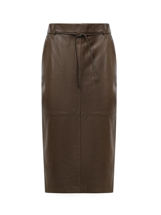 26FW 막스마라 미디 스커트 2621406011600 003 Khaki green
