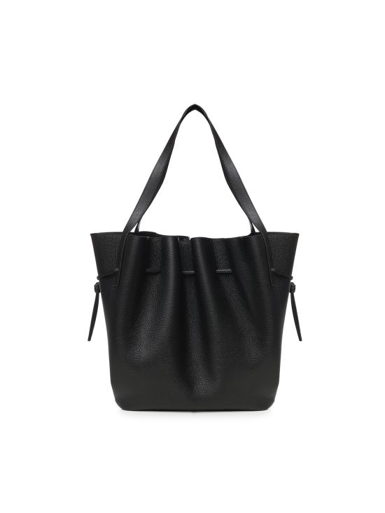 26FW 유제피 숄더백 SCALLOP TOTE PEBBLE GRAIN LEATHER BLACK