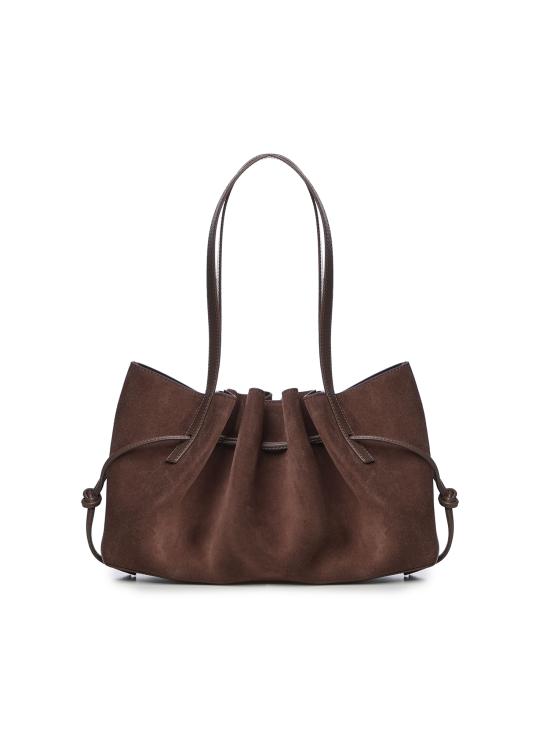 26FW 유제피 숄더백 SCALLOP SHOULDER BAG SUEDE NUTMEG