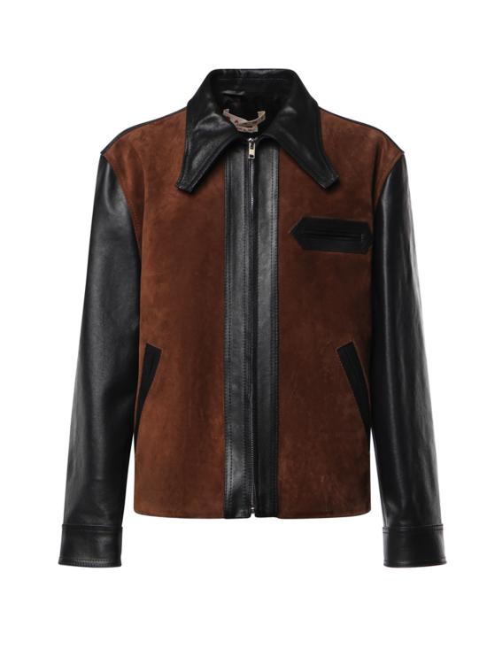 26FW 마르니 가죽 자켓 JUMY0216QU ULV89300N99 Black brown