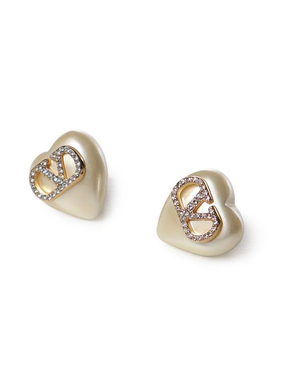 26FW 발렌티노 가라바니 이어링 9W2J0BT2 EXE3DV GOLD CRYSTAL CREAM - VALENTINO GARAVANI