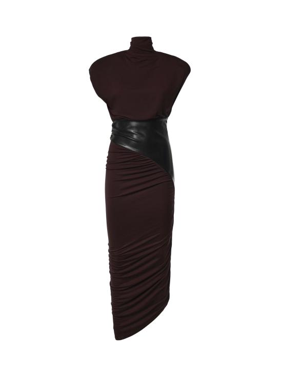 26FW 안다마네 미디 원피스 T200121A TJV053383 Rouge noir