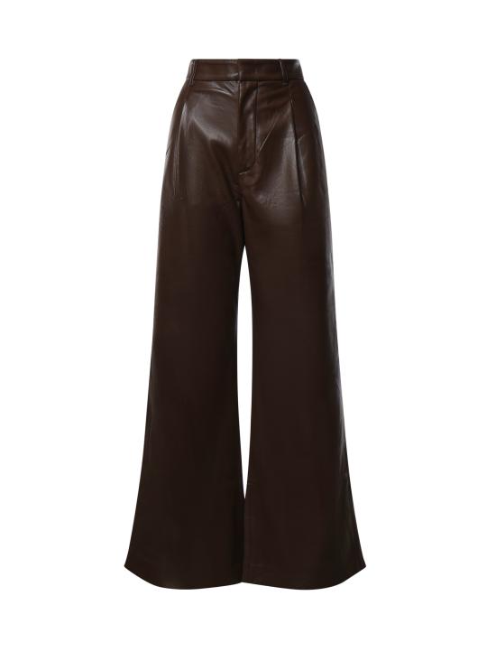 26FW 안다마네 가죽 팬츠 T200430A TNP152641 DARK BROWN