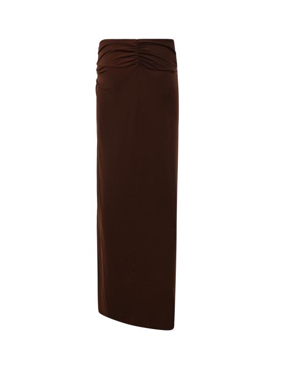 26FW 안다마네 롱 스커트 T200311B TJP199641 DARK BROWN - ANDAMANE