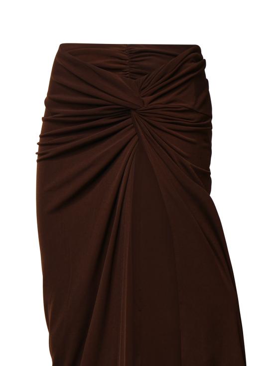 26FW 안다마네 롱 스커트 T200311B TJP199641 DARK BROWN - ANDAMANE