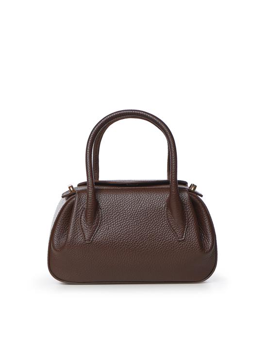 26FW 유제피 가방 OYSTER MINI DUFFLE PEBBLE GRAIN LEATHER ESPRESSO - YUZEFI