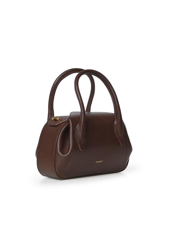 26FW 유제피 가방 OYSTER MINI DUFFLE PEBBLE GRAIN LEATHER ESPRESSO - YUZEFI