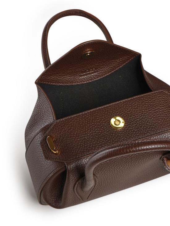 26FW 유제피 가방 OYSTER MINI DUFFLE PEBBLE GRAIN LEATHER ESPRESSO - YUZEFI