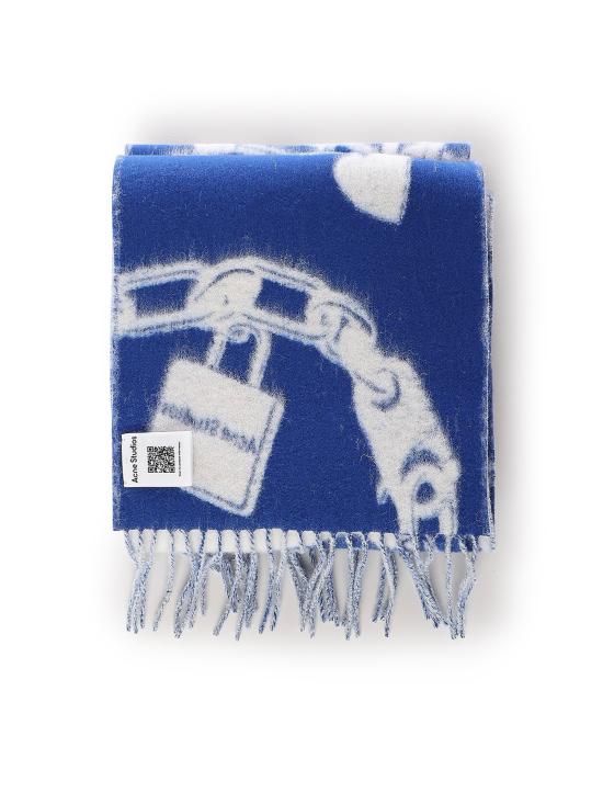 26FW 아크네 스튜디오 머플러/스카프 CA0413 AMC WHITE BLUE - ACNE STUDIOS