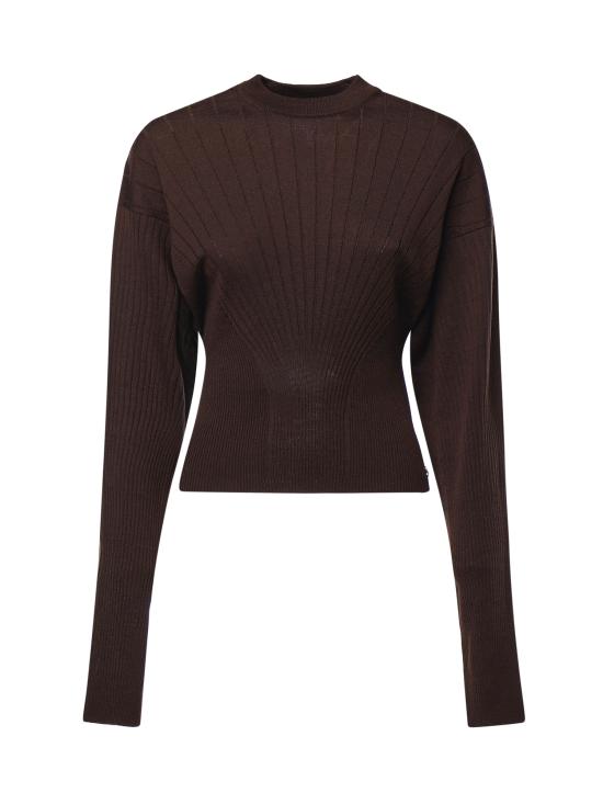 26FW 스포트막스 스웨터 2622366162600 005 CHOCOLATE