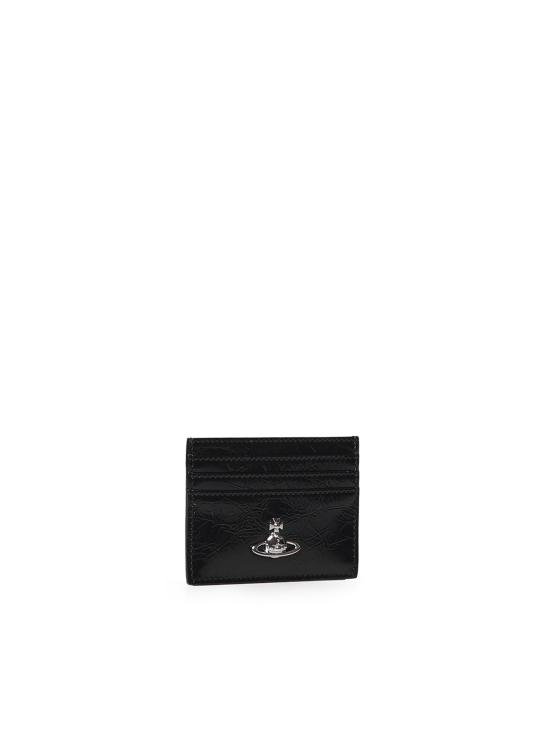 26FW 비비안웨스트우드 메탈 ORB로고 카드 지갑 54030004W L00EON401 BLACK - VIVIENNE WESTWOOD
