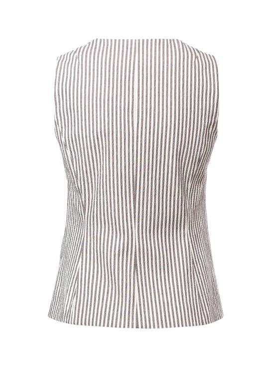 26SS 오또다메 민소매 티셔츠 DT9274 CIOCCOLATA BROWN OFF WHITE - OTTOD'AME