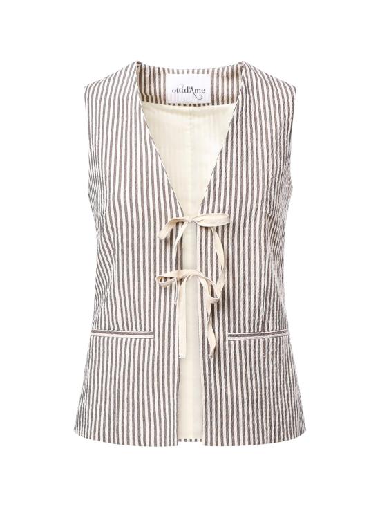 26SS 오또다메 민소매 티셔츠 DT9274 CIOCCOLATA BROWN OFF WHITE