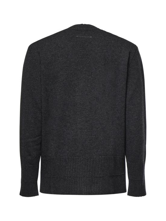 26FW MM6 메종마르지엘라 스웨터 SH0HP0014 M13287855M Dark grey melange - MM6 MAISON MARGIELA