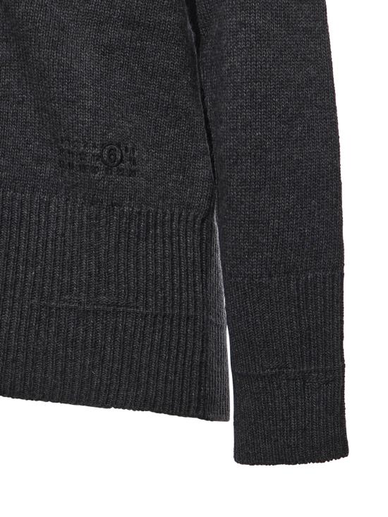 26FW MM6 메종마르지엘라 스웨터 SH0HP0014 M13287855M Dark grey melange - MM6 MAISON MARGIELA