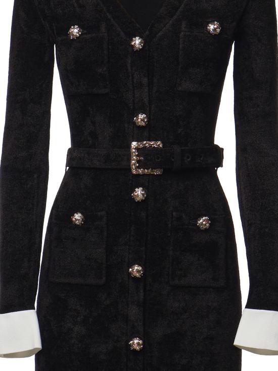 26FW 셀프 포트레이트 미디 원피스 AW26099M B BLACK - SELF PORTRAIT