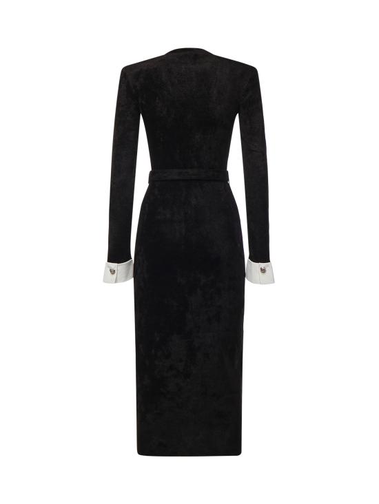 26FW 셀프 포트레이트 미디 원피스 AW26099M B BLACK - SELF PORTRAIT