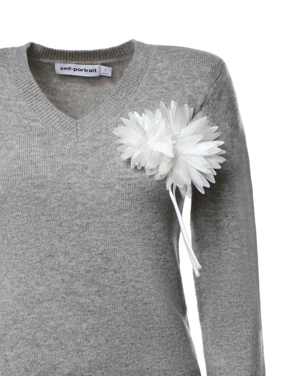 26FW 셀프 포트레이트 스웨터 AW26149TA GR GREY - SELF PORTRAIT