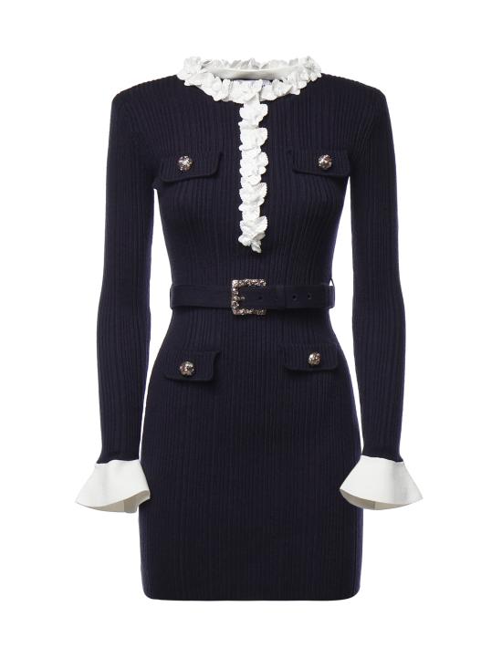 26FW 셀프 포트레이트 숏 원피스 AW26101S N NAVY