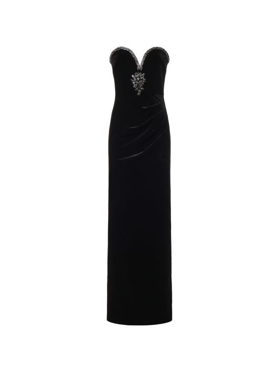 26FW 셀프 포트레이트 롱 원피스 AW26161X B BLACK