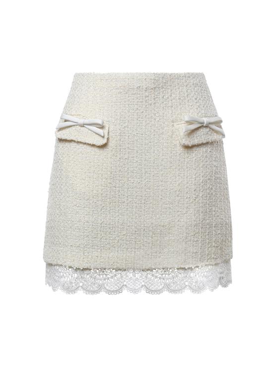 26FW 셀프 포트레이트 숏 스커트 PF26002SK C CREAM