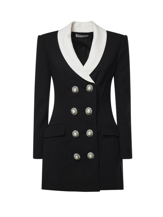 26FW 셀프 포트레이트 숏 원피스 AW26054S B BLACK