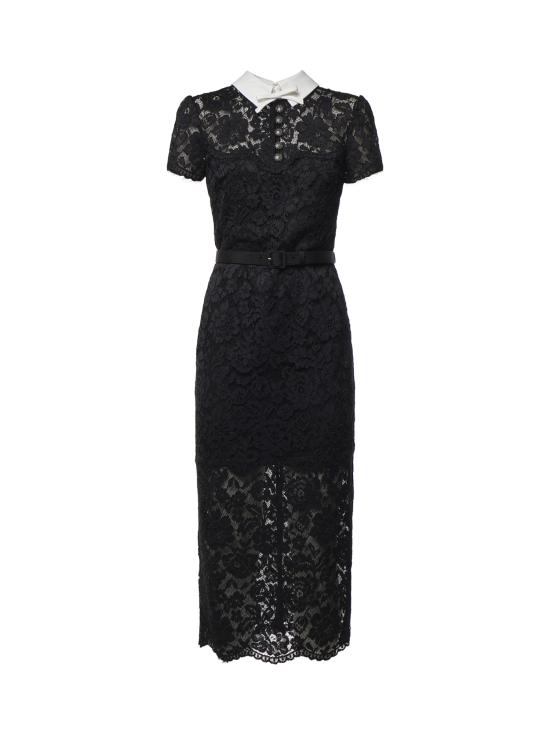 26FW 셀프 포트레이트 미디 원피스 AW26019MA B BLACK