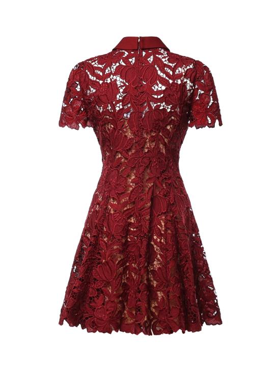 26FW 셀프 포트레이트 숏 원피스 PF26111SA BU BURGUNDY - SELF PORTRAIT