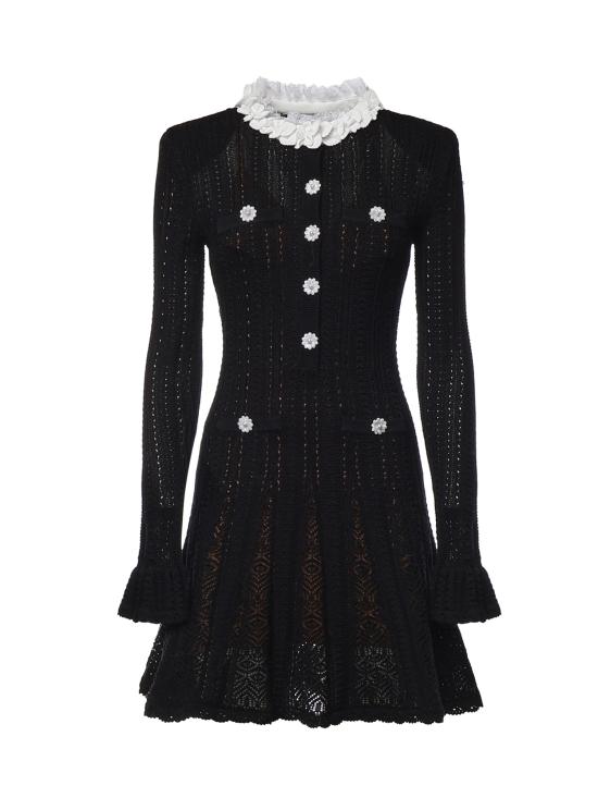 26FW 셀프 포트레이트 숏 원피스 AW26100S B BLACK