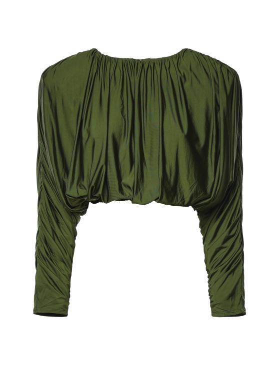 26FW 셀프 포트레이트 긴팔 티셔츠 AW26009TA GR GREEN