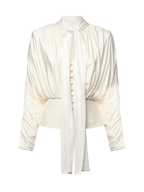 26FW 셀프 포트레이트 긴팔 티셔츠 AW26009TB C CREAM