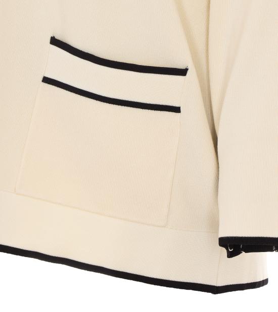 26FW 엘리자베타프랜치 가디건 MK13S66E2 E84 WHITE - ELISABETTA FRANCHI