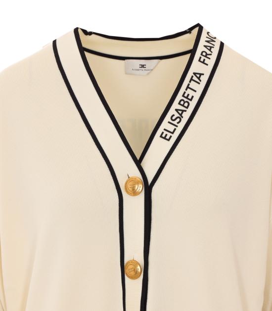26FW 엘리자베타프랜치 가디건 MK13S66E2 E84 WHITE - ELISABETTA FRANCHI