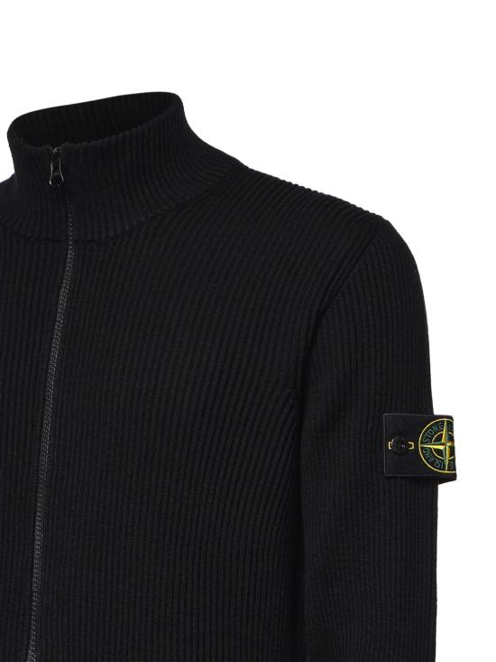 26FW 스톤 아일랜드 와펜패치 버진 울 가디건 L2S155100017 S00C2V0029 BLACK - STONE ISLAND