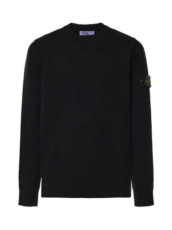 26FW 스톤 아일랜드 램스울 립드 트림 레귤러 핏 크루넥 점퍼 L2S155100072 S00A3V0029 BLACK