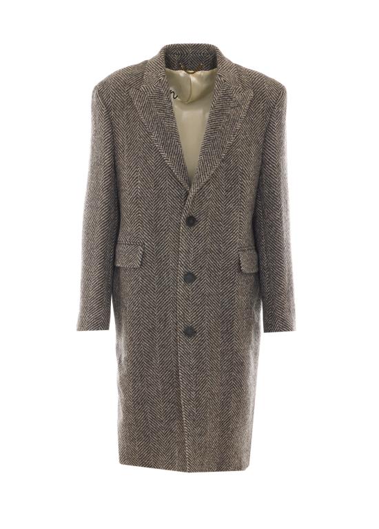 26FW 골든구스 헤링본 위브 울 싱글 브레스트 코트 GMP00986 P00061681173 Beige
